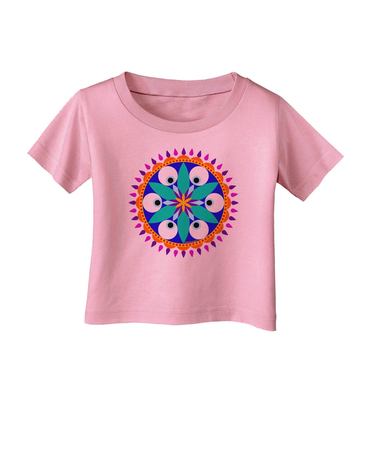Evil Eye Protection Mandala Infant T-Shirt-Infant T-Shirt-TooLoud-Candy-Pink-06-Months-Davson Sales