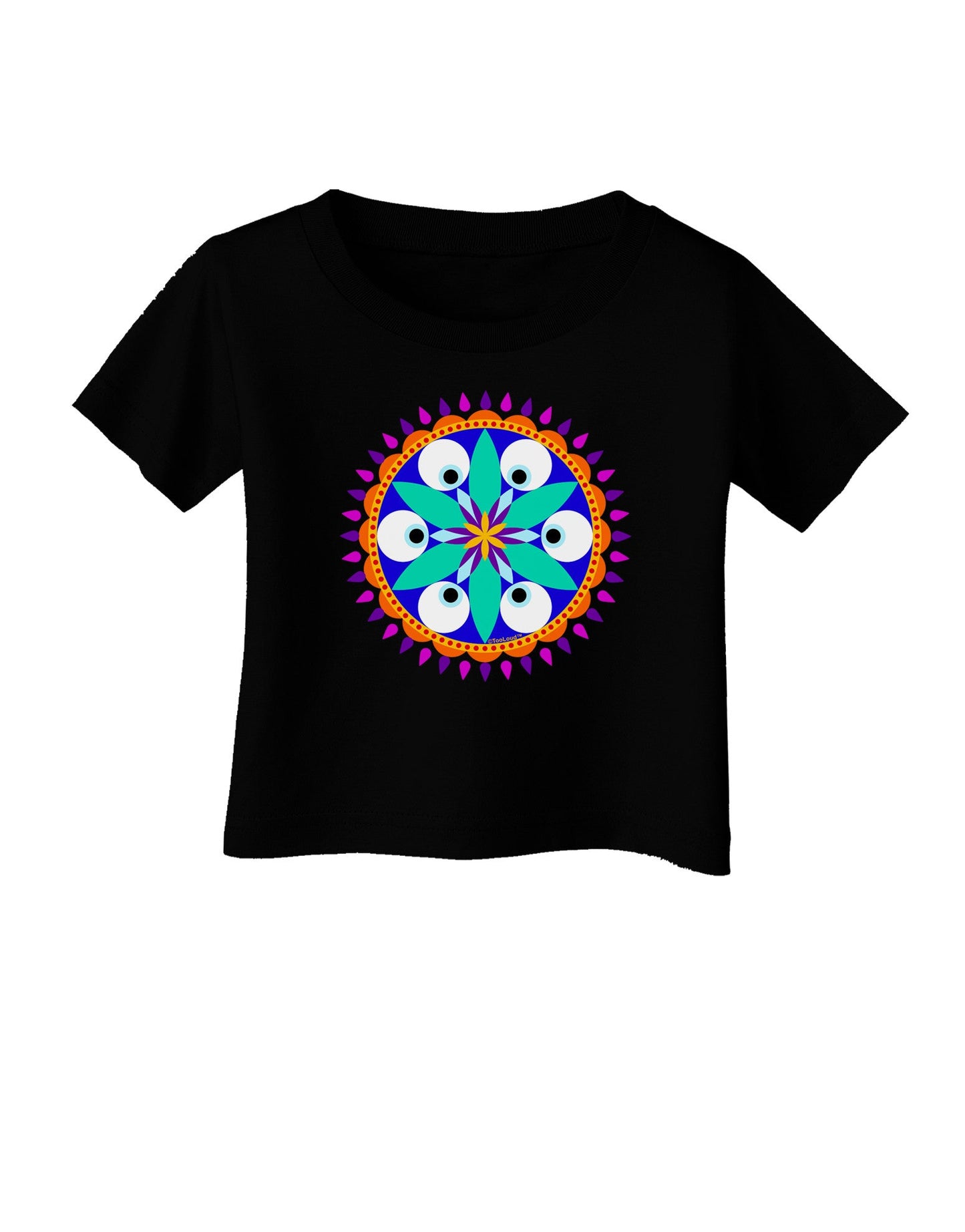 Evil Eye Protection Mandala Infant T-Shirt Dark by-Infant T-Shirt-TooLoud-Black-06-Months-Davson Sales