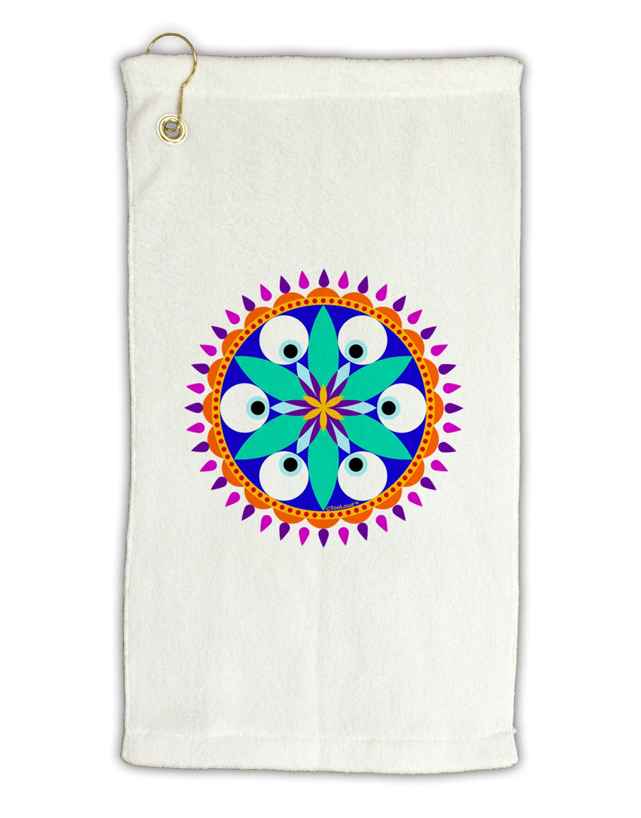 Evil Eye Protection Mandala Micro Terry Gromet Golf Towel 16 x 25 inch by TooLoud-Golf Towel-TooLoud-White-Davson Sales