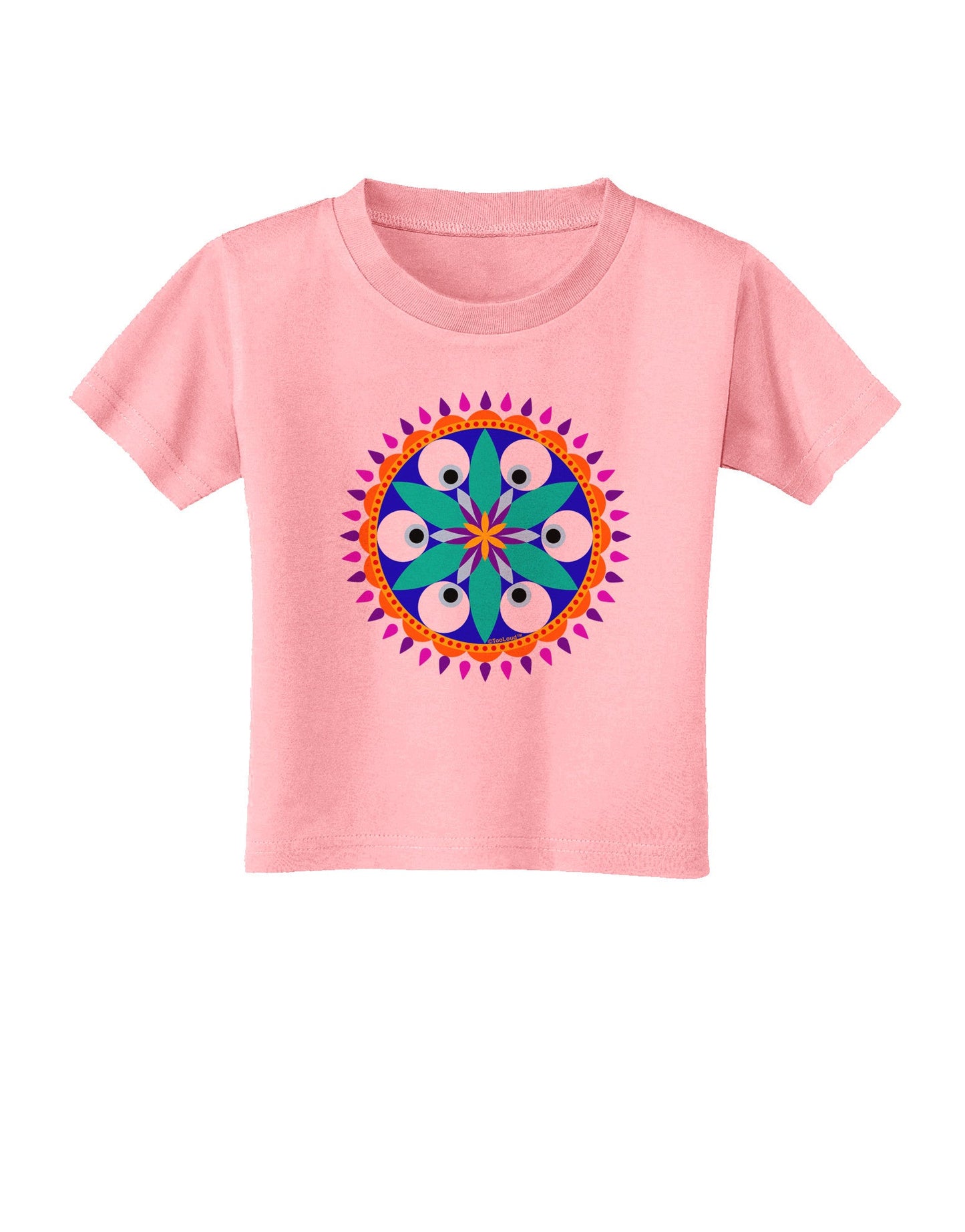 Evil Eye Protection Mandala Toddler T-Shirt-Toddler T-Shirt-TooLoud-Candy-Pink-2T-Davson Sales