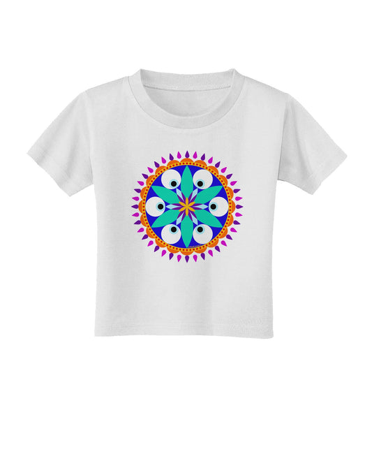 Evil Eye Protection Mandala Toddler T-Shirt-Toddler T-Shirt-TooLoud-White-2T-Davson Sales