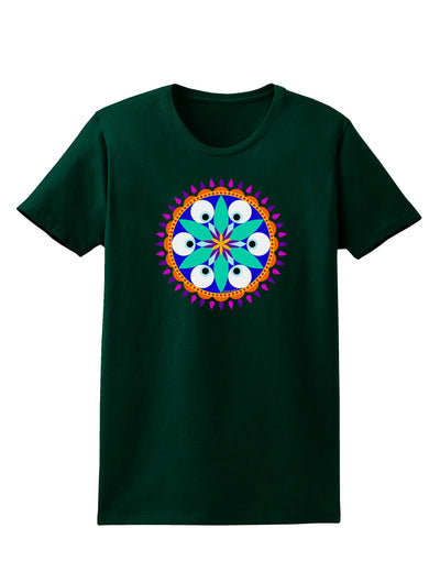 Evil Eye Protection Mandala Womens Dark T-Shirt-TooLoud-Forest-Green-Small-Davson Sales