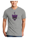 Evil Kitty Adult V-Neck T-shirt-Mens V-Neck T-Shirt-TooLoud-HeatherGray-Small-Davson Sales