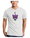 Evil Kitty Adult V-Neck T-shirt-Mens V-Neck T-Shirt-TooLoud-White-Small-Davson Sales