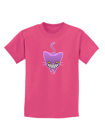 Evil Kitty Childrens Dark T-Shirt-Childrens T-Shirt-TooLoud-Sangria-X-Small-Davson Sales