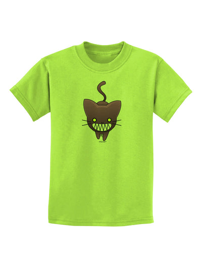 Evil Kitty Childrens T-Shirt-Childrens T-Shirt-TooLoud-Lime-Green-X-Small-Davson Sales
