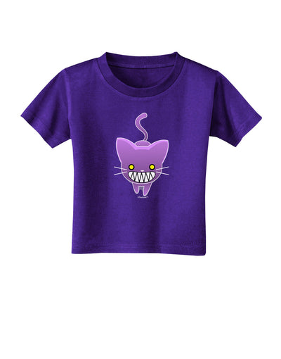 Evil Kitty Toddler T-Shirt Dark-Toddler T-Shirt-TooLoud-Purple-2T-Davson Sales