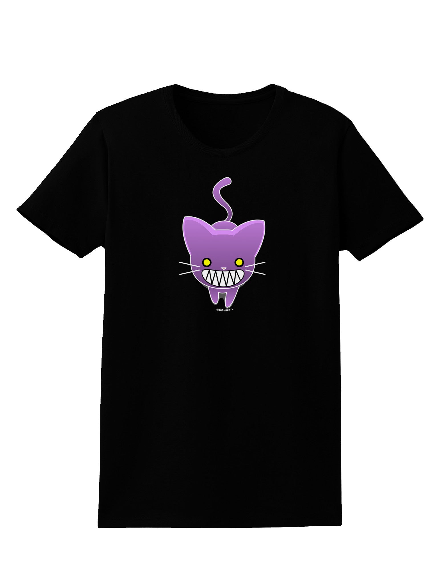 Evil Kitty Womens Dark T-Shirt-TooLoud-Black-X-Small-Davson Sales