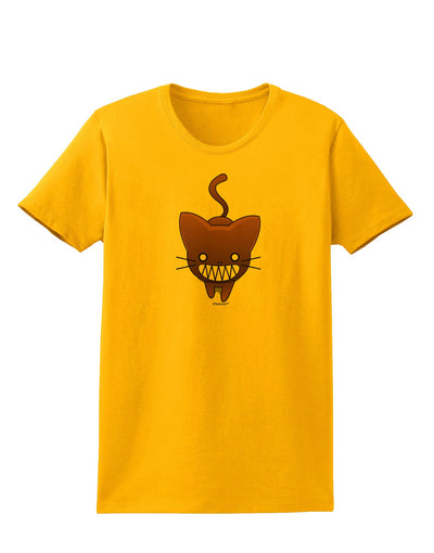 Evil Kitty Womens T-Shirt-Womens T-Shirt-TooLoud-Gold-X-Small-Davson Sales