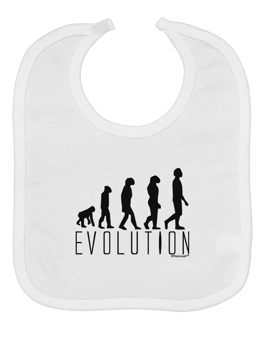 Evolution of Man Baby Bib by TooLoud