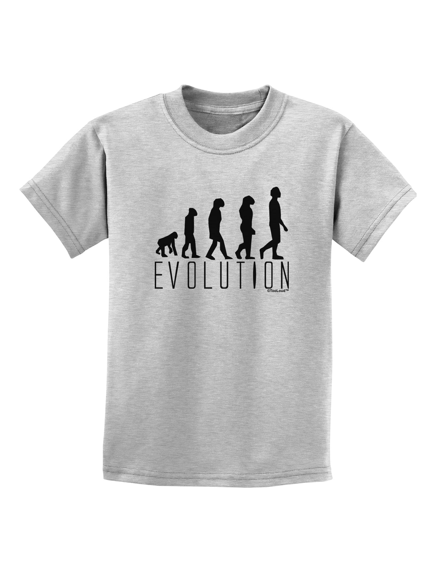 Evolution of Man Childrens T-Shirt by TooLoud-Childrens T-Shirt-TooLoud-AshGray-X-Small-Davson Sales