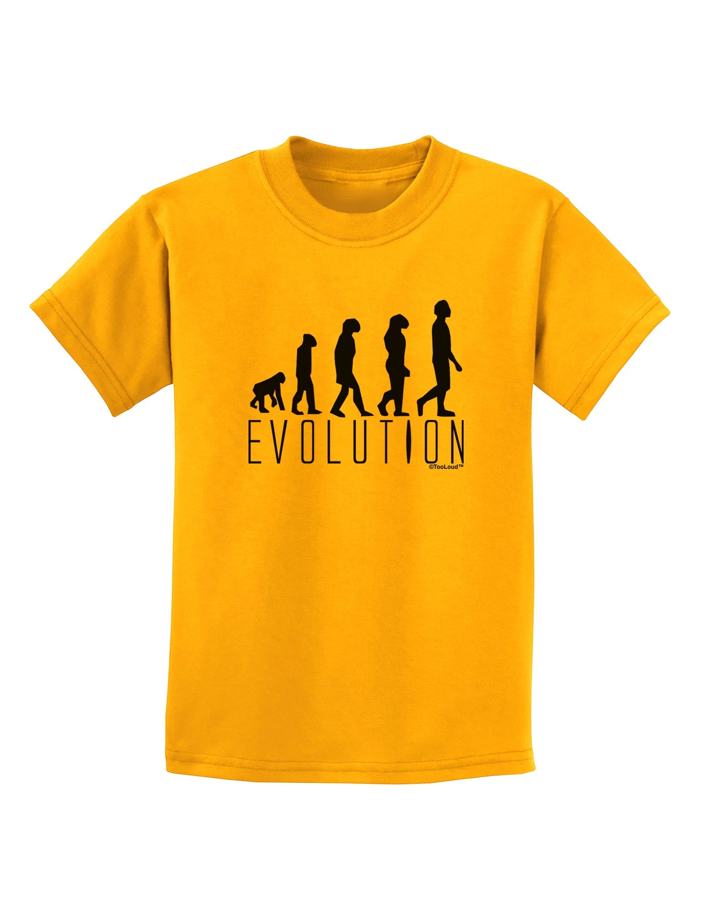 Evolution of Man Childrens T-Shirt by TooLoud-Childrens T-Shirt-TooLoud-Gold-X-Small-Davson Sales
