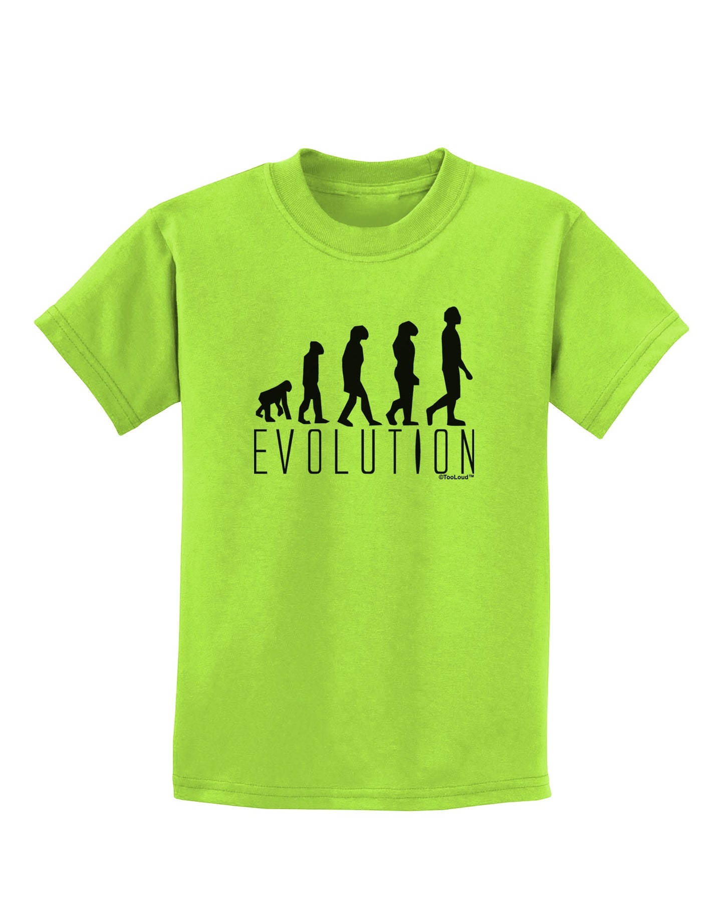 Evolution of Man Childrens T-Shirt by TooLoud-Childrens T-Shirt-TooLoud-Lime-Green-X-Small-Davson Sales