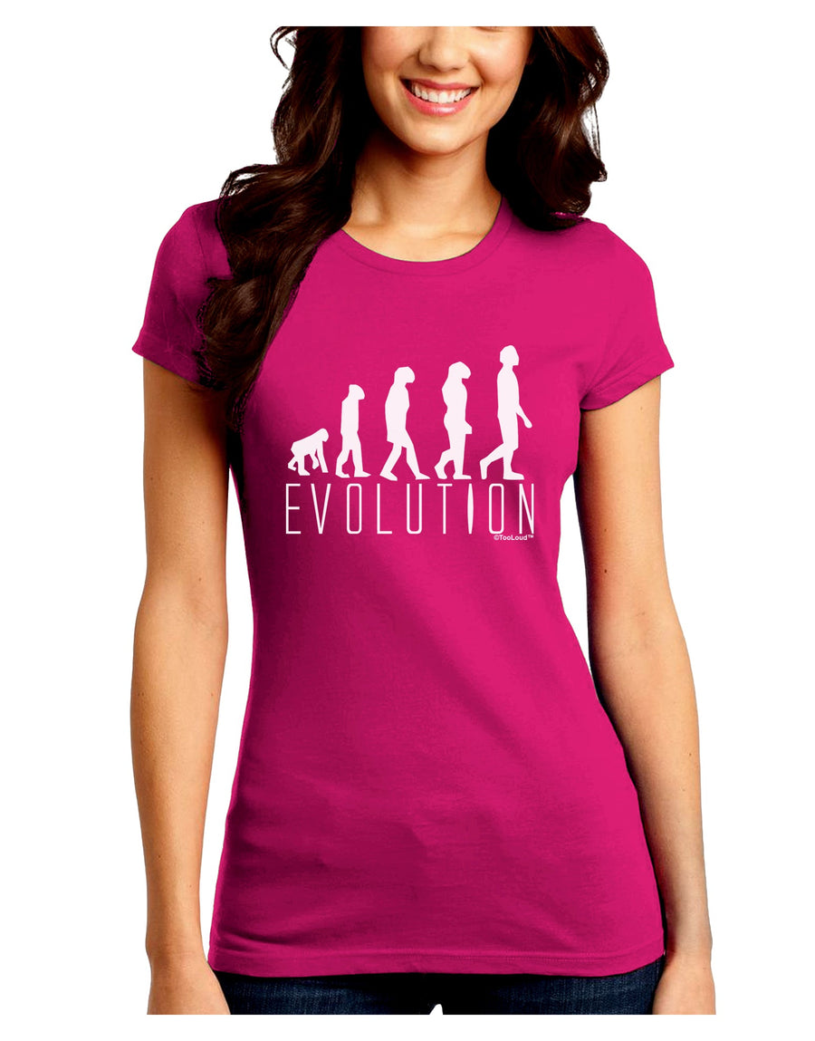 Evolution of Man Juniors Crew Dark T-Shirt by TooLoud-T-Shirts Juniors Tops-TooLoud-Black-Juniors Fitted Small-Davson Sales