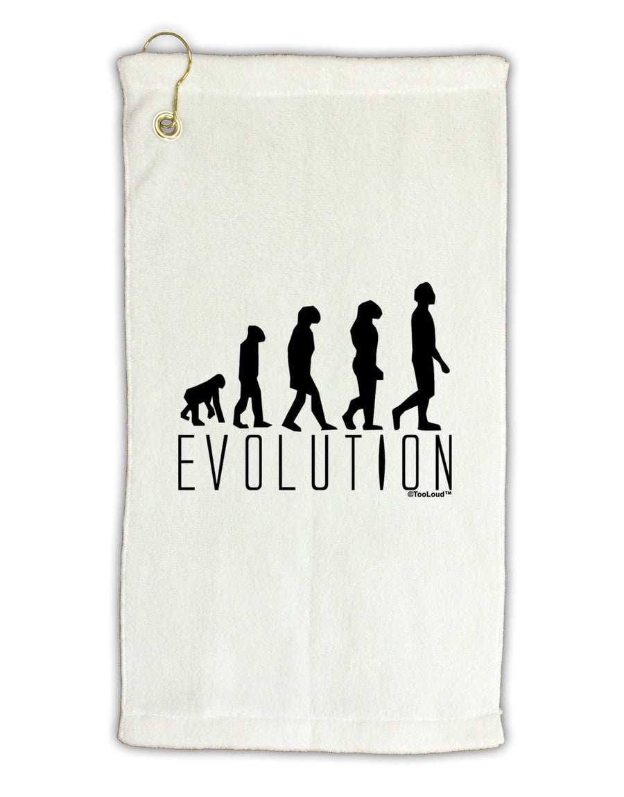 Evolution of Man Micro Terry Gromet Golf Towel 16 x 25 inch by TooLoud-Golf Towel-TooLoud-White-Davson Sales