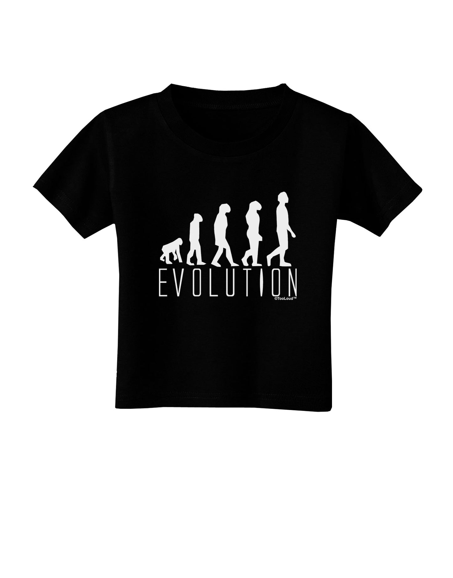 Evolution of Man Toddler T-Shirt Dark by TooLoud-Toddler T-Shirt-TooLoud-Black-2T-Davson Sales