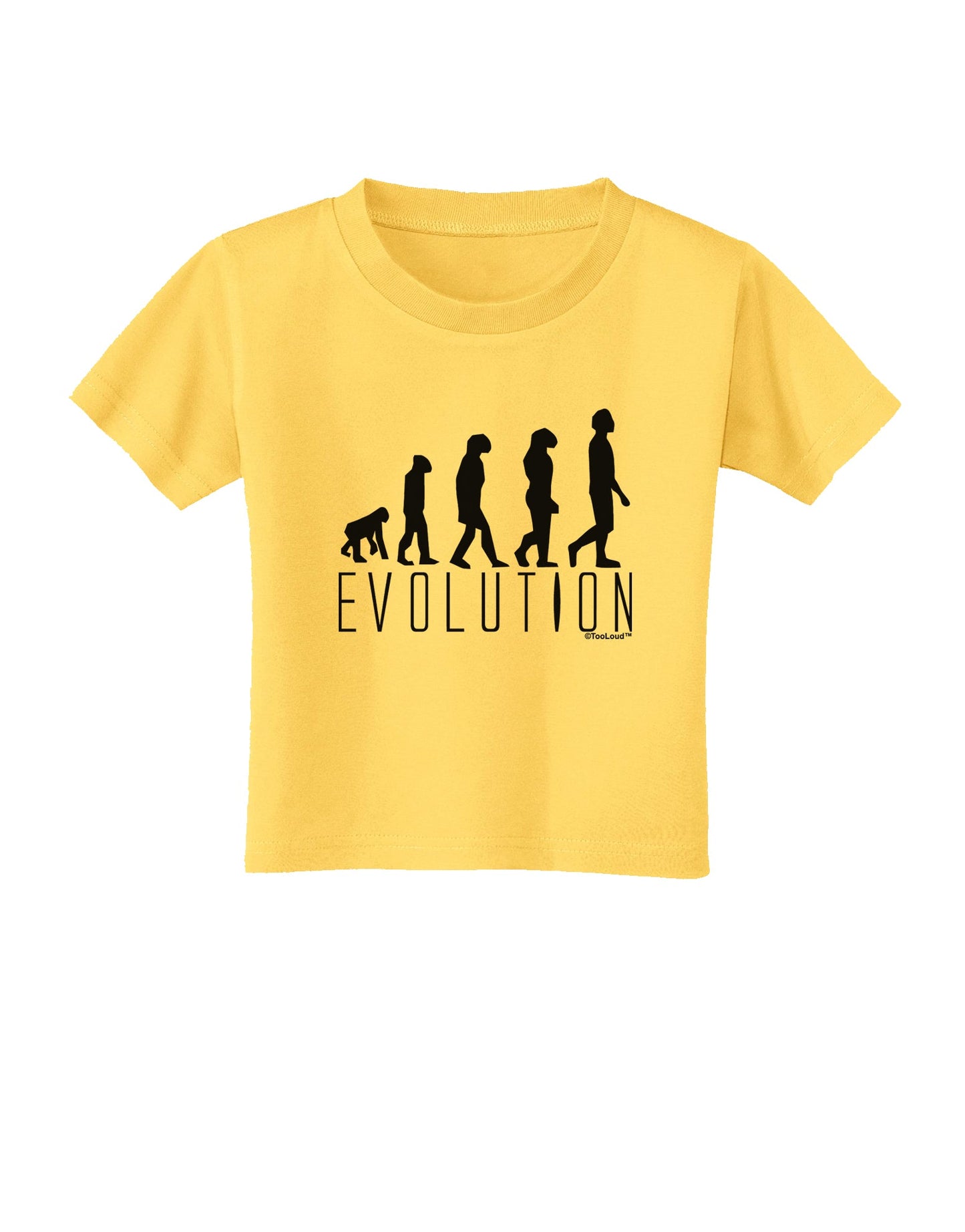 Evolution of Man Toddler T-Shirt by TooLoud-Toddler T-Shirt-TooLoud-Yellow-2T-Davson Sales