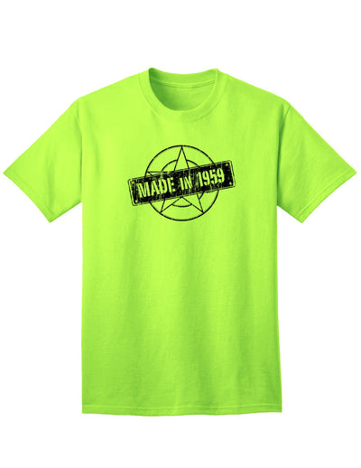 Exclusive 60th Birthday Commemorative Adult T-Shirt - Crafted in 1959-Mens T-shirts-TooLoud-Neon-Green-Small-Davson Sales