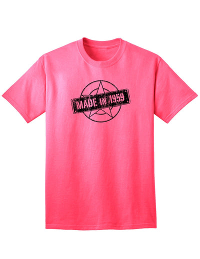 Exclusive 60th Birthday Commemorative Adult T-Shirt - Crafted in 1959-Mens T-shirts-TooLoud-Neon-Pink-Small-Davson Sales