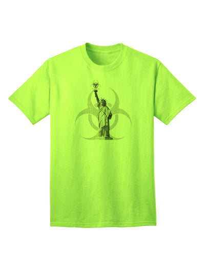 Exclusive Biohazard Statue of Liberty Adult T-Shirt for Fashion Enthusiasts-Mens T-shirts-TooLoud-Neon-Green-Small-Davson Sales