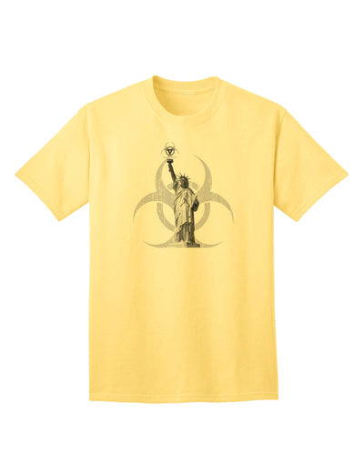 Exclusive Biohazard Statue of Liberty Adult T-Shirt for Fashion Enthusiasts-Mens T-shirts-TooLoud-Yellow-Small-Davson Sales