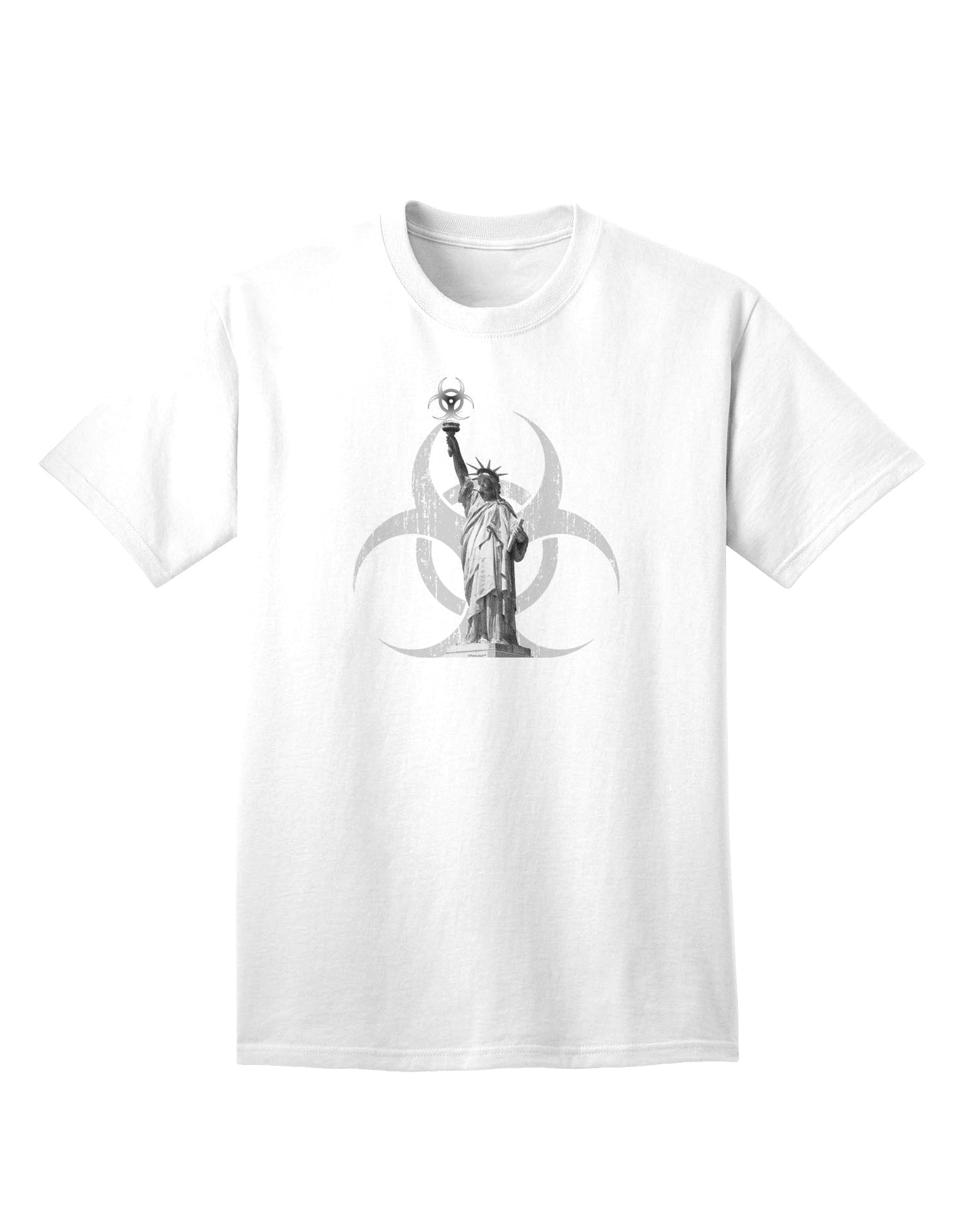 Exclusive Biohazard Statue of Liberty Adult T-Shirt for Fashion Enthusiasts-Mens T-shirts-TooLoud-White-Small-Davson Sales