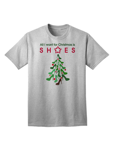 Exclusive Collection: 'All I Want for Christmas is Shoes' - Premium Adult T-Shirt-Mens T-shirts-TooLoud-AshGray-Small-Davson Sales