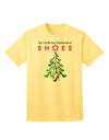 Exclusive Collection: 'All I Want for Christmas is Shoes' - Premium Adult T-Shirt-Mens T-shirts-TooLoud-Yellow-Small-Davson Sales