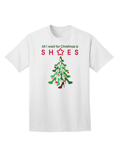 Exclusive Collection: 'All I Want for Christmas is Shoes' - Premium Adult T-Shirt-Mens T-shirts-TooLoud-White-Small-Davson Sales