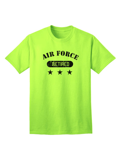 Exclusive Collection: Retired Air Force Adult T-Shirt - A Tribute to Service-Mens T-shirts-TooLoud-Neon-Green-Small-Davson Sales