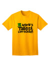 Exclusive Collection: TooLoud Presents the World's Tallest Leprechaun Adult T-Shirt-Mens T-shirts-TooLoud-Gold-Small-Davson Sales