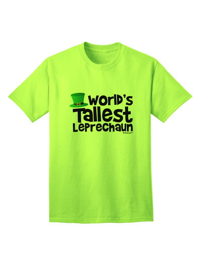 Exclusive Collection: TooLoud Presents the World's Tallest Leprechaun Adult T-Shirt-Mens T-shirts-TooLoud-Neon-Green-Small-Davson Sales