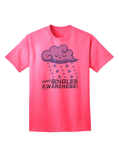 Exclusive Happy Singles Awareness Day Adult T-Shirt - Premium Quality for the Independent Spirit-Mens T-shirts-TooLoud-Neon-Pink-Small-Davson Sales