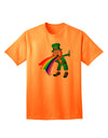 Exclusive Puking Rainbow Leprechaun Adult T-Shirt - Unleash Your Unique Style-Mens T-shirts-TooLoud-Neon-Orange-Small-Davson Sales