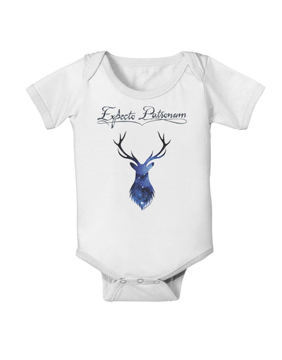 Expecto Patronum Space Stag Baby Romper Bodysuit-Baby Romper-TooLoud-White-06-Months-Davson Sales