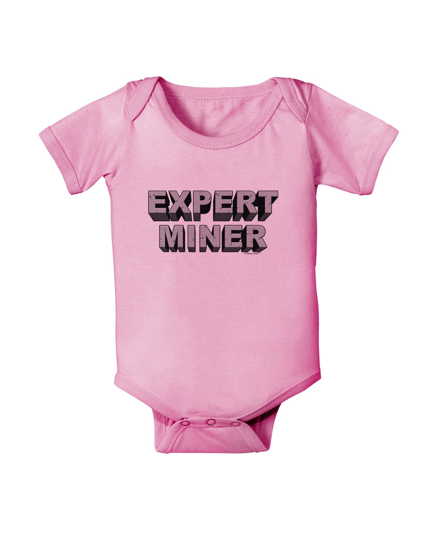 Expert Miner Baby Romper Bodysuit-Baby Romper-TooLoud-Pink-06-Months-Davson Sales