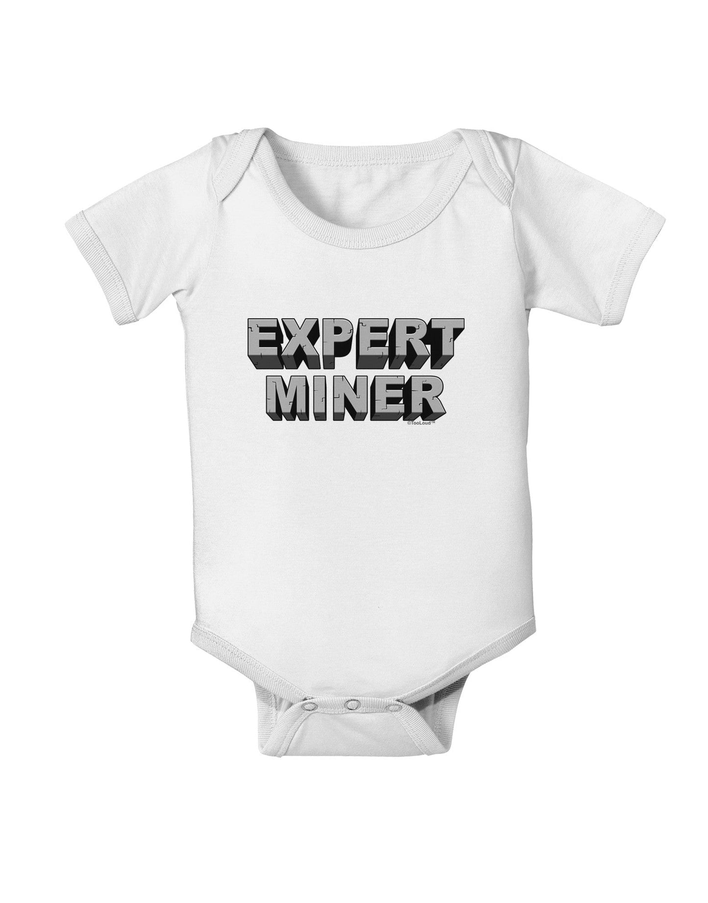 Expert Miner Baby Romper Bodysuit-Baby Romper-TooLoud-White-06-Months-Davson Sales