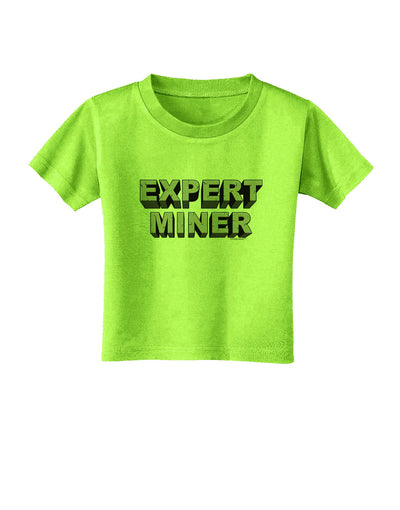 Expert Miner Toddler T-Shirt-Toddler T-Shirt-TooLoud-Lime-Green-2T-Davson Sales