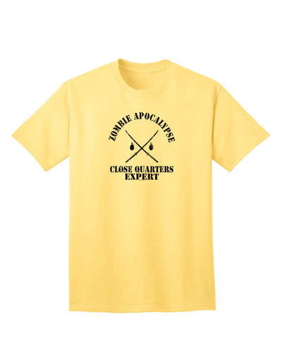 Expertly Designed Adult T-Shirt for Close Quarters in a Zombie Apocalypse-Mens T-shirts-TooLoud-Yellow-Small-Davson Sales