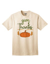 Give Thanks Adult T-Shirt Natural 4XL Tooloud