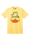 Give Thanks Adult T-Shirt Yellow 4XL Tooloud