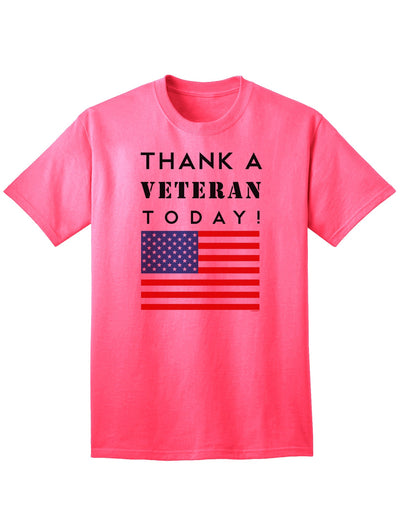 Express Gratitude to Veterans with our Adult T-Shirt-Mens T-shirts-TooLoud-Neon-Pink-Small-Davson Sales