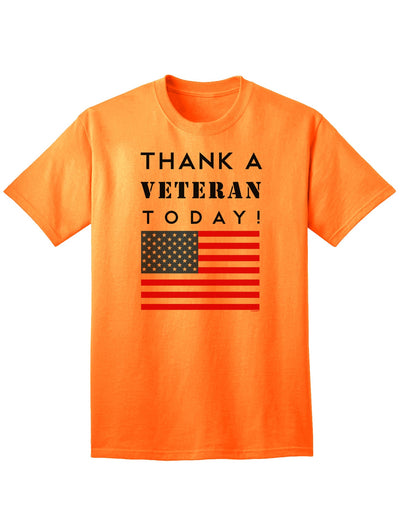 Express Gratitude to Veterans with our Adult T-Shirt-Mens T-shirts-TooLoud-Neon-Orange-Small-Davson Sales