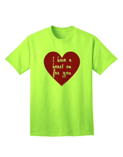 Express Your Affection: 'I Have a Heart On For You' Adult T-Shirt Collection-Mens T-shirts-TooLoud-Neon-Green-Small-Davson Sales