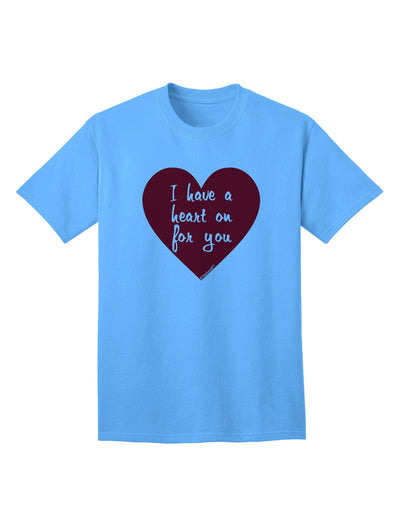 Express Your Affection: 'I Have a Heart On For You' Adult T-Shirt Collection-Mens T-shirts-TooLoud-Aquatic-Blue-Small-Davson Sales