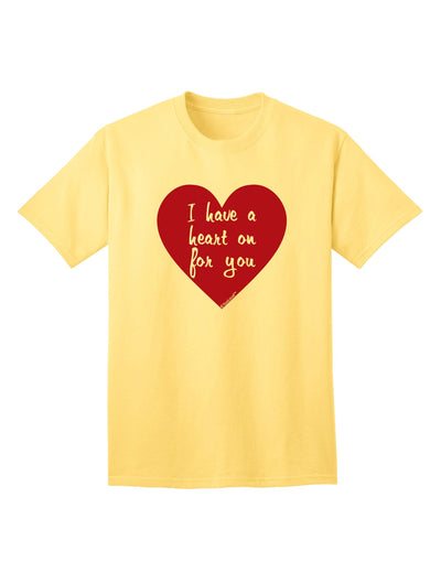 Express Your Affection: 'I Have a Heart On For You' Adult T-Shirt Collection-Mens T-shirts-TooLoud-Yellow-Small-Davson Sales