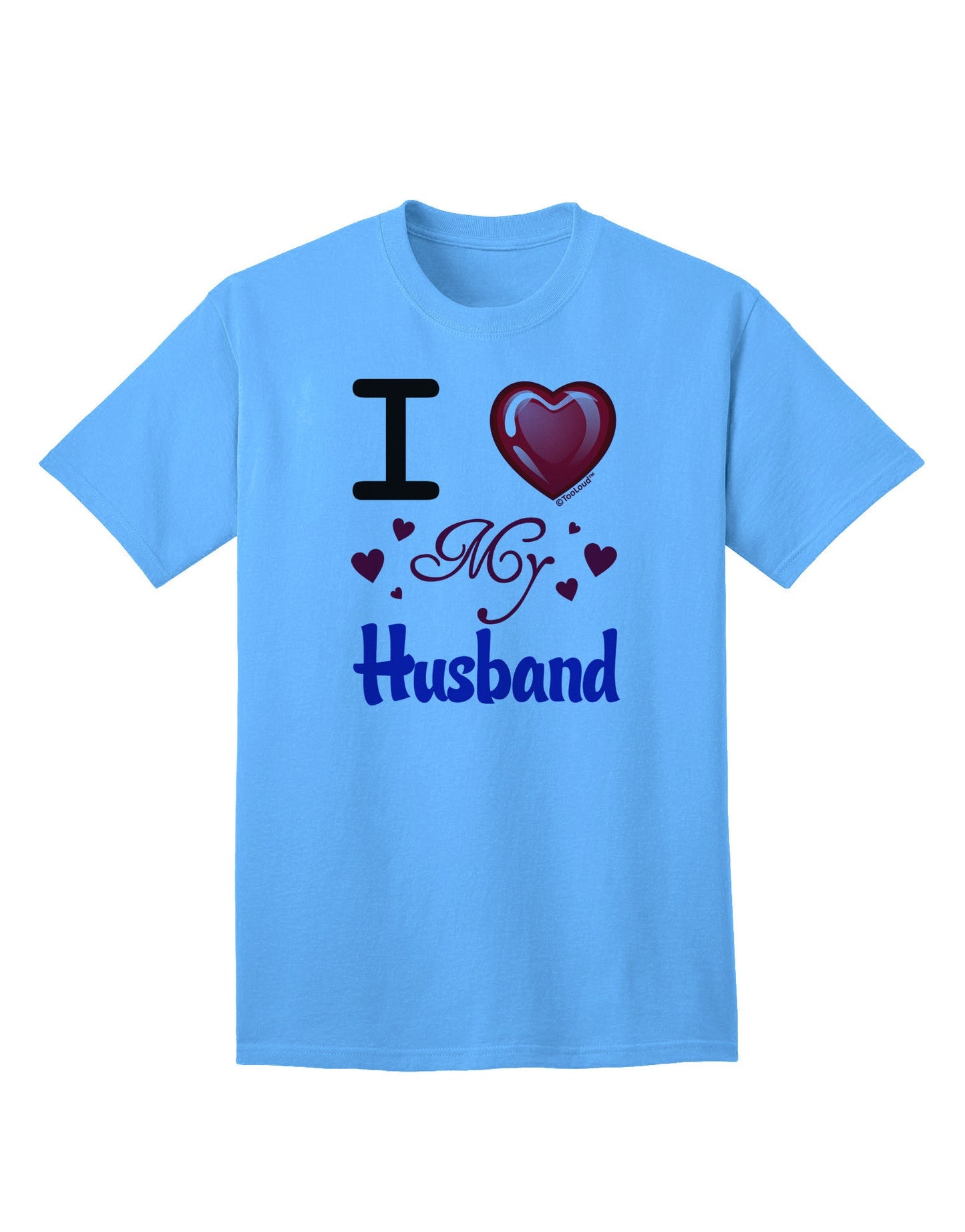 Express Your Affection: I Love Heart My Husband - Premium Adult T-Shirt Collection-Mens T-shirts-TooLoud-Aquatic-Blue-Small-Davson Sales