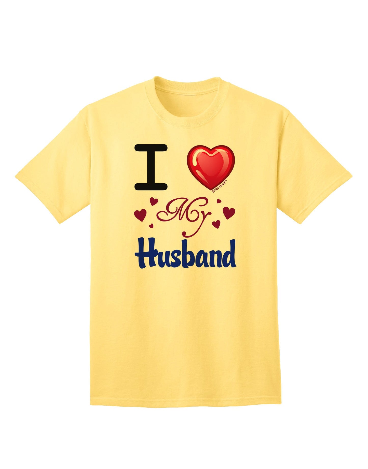 Express Your Affection: I Love Heart My Husband - Premium Adult T-Shirt Collection-Mens T-shirts-TooLoud-Yellow-Small-Davson Sales
