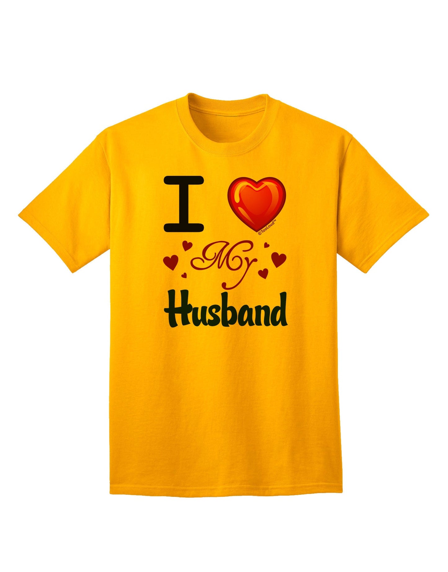 Express Your Affection: I Love Heart My Husband - Premium Adult T-Shirt Collection-Mens T-shirts-TooLoud-Gold-Small-Davson Sales
