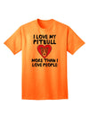 Express Your Affection: Love Pitbull More Than People - Adult T-Shirt Collection-Mens T-shirts-TooLoud-Neon-Orange-Small-Davson Sales